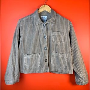 Studio A cropped army green corduroy jacket blazer spring summer